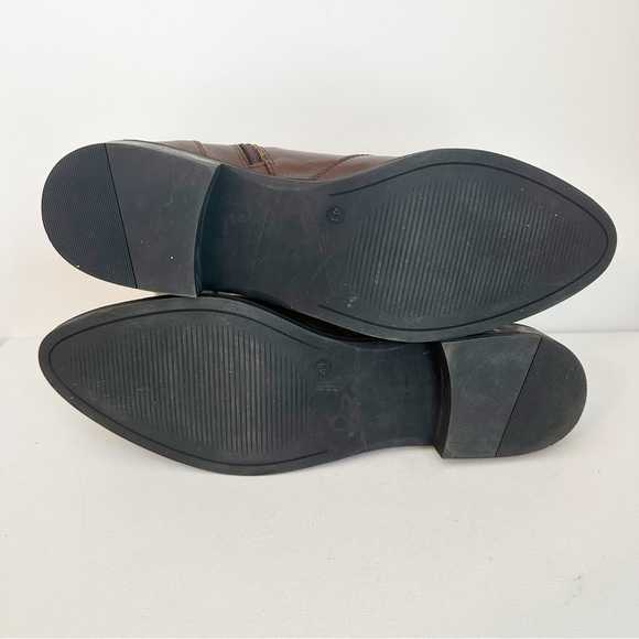 Marroqui Sanchez Leather Buckle Detail Side Zip Brown Ankle Boots - Size 10 - Picture 14 of 16